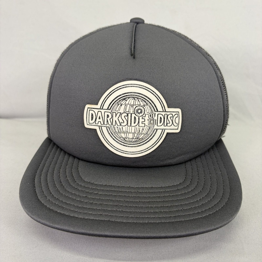 Otto Trucker Hat Darkside of the Disc Mens OSFM Grey Snapback Mesh Cap